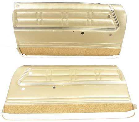 1967 IMPALA / SS 2 DOOR COUPE & CONVERTIBLE GOLD PRE-ASSEMBLED FRONT DOOR PANELS