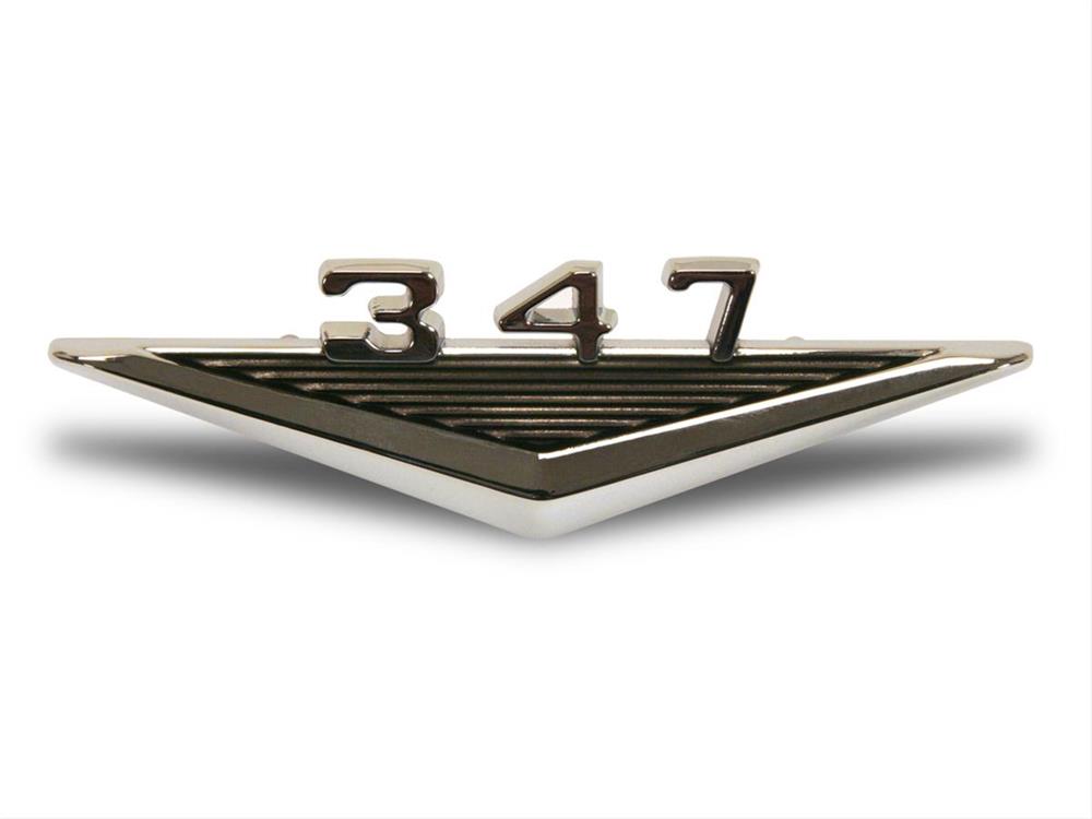 Emblem, Replacement, Fender Location, Chrome, "347"