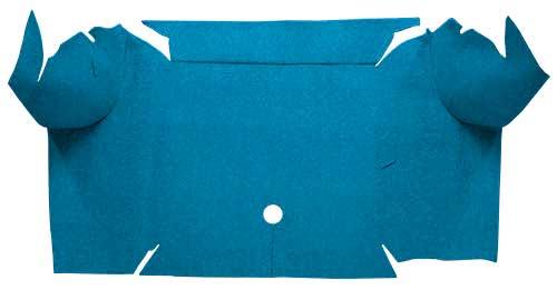 1967-68 Mustang Convertible Loop Carpet Trunk Mat  - Medium Blue