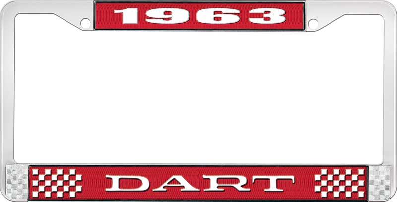 1963 DART LICENSE PLATE FRAME - RED