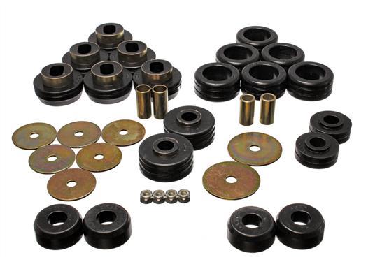 Body Mount Bushings, Polyurethane, Black