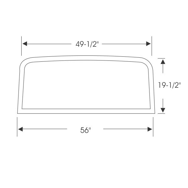 Rear window gasket