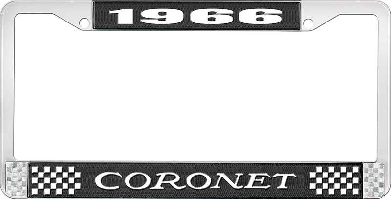 1966 CORONET LICENSE PLATE FRAME - BLACK