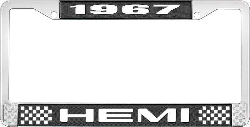 1967 HEMI LICENSE PLATE FRAME - BLACK