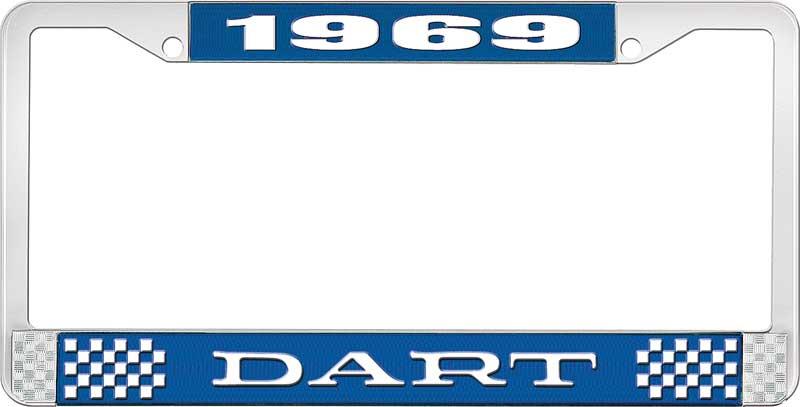 nummerplåtshållare 1969 dart - blå