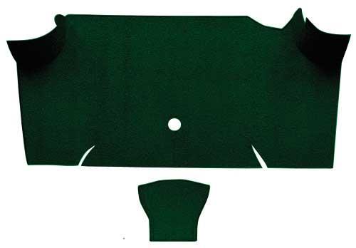 1967-68 Mustang Fastback Nylon Loop Carpet Trunk  Mat - Dark Green