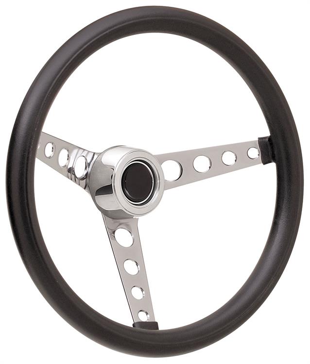 Steering Wheel Kit, 59-68 GM, Classic Foam, Hi Rise Cap, Plain, Black