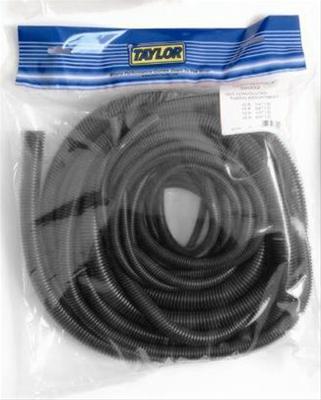 Convoluted Tubing, Plastic, Black, 3/8 in. Diameter, 50 ft. Long, Each