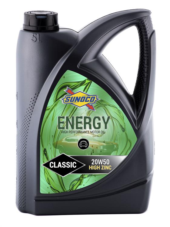 engine oil, Sunoco Energy Classic 20W50 High Zink, Mineral, 5L