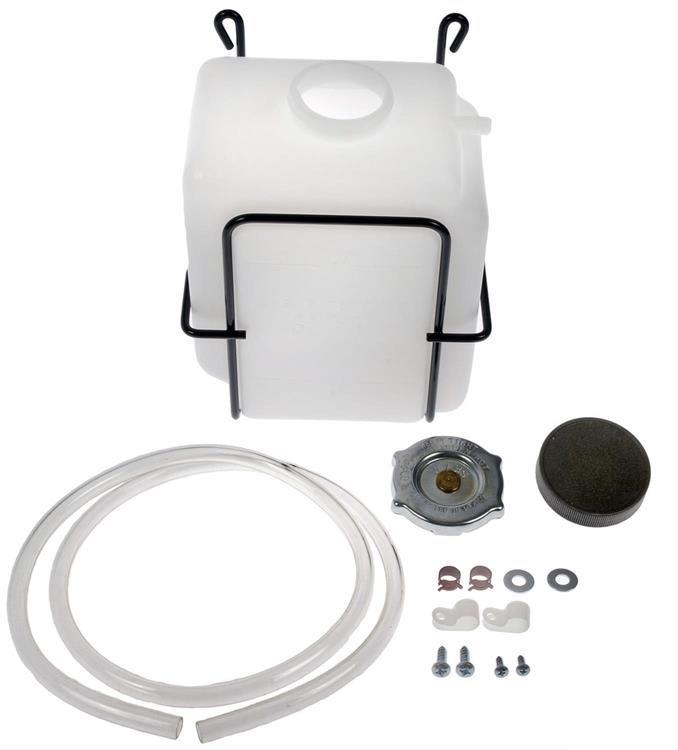 Radiator Overflow Tank; Kit; Natural; Plastic; With Pressurized Cap
