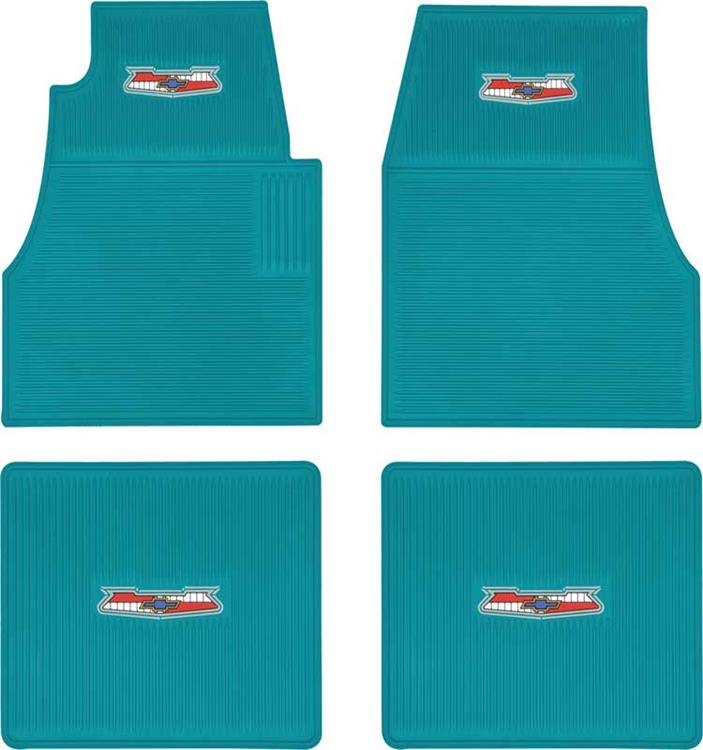 turquoise rubber mats