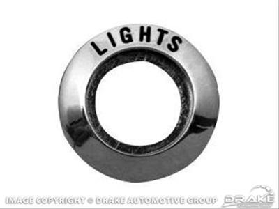 Bezel, Headlight Switch, Chrome, Ford