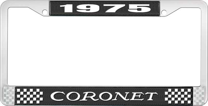 1975 CORONET LICENSE PLATE FRAME - BLACK