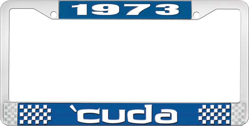 1973 'CUDA LICENSE PLATE FRAME - BLUE