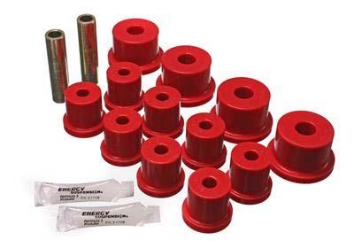 FORD SPRING AND SHACKLE BUSHING SET rear Ford Mustang 1964-1973 red