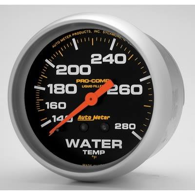 Water temperature, 67mm, 140-280 °F, mechanical, liquid filled