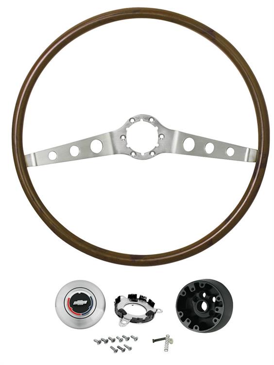 Steering Wheel Kit, Wood, 1966 Chevelle/El Camino