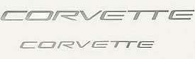 dekalsats "Corvette", fram och bak, silver metallic