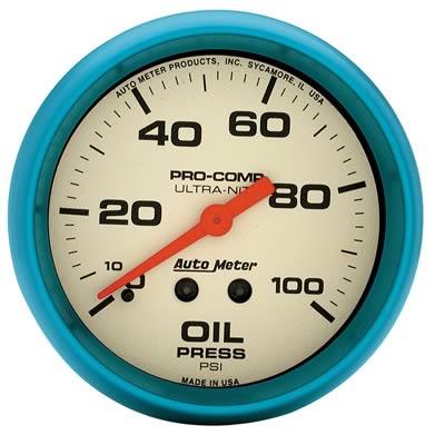 Oil pressure, 67mm, 0-100 psi, mechanical