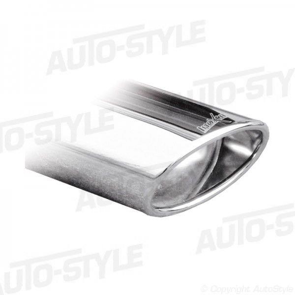 100% RVS Dubbele Sportuitlaat passend voor Audi TT 3.2 V6 Quattro (250pk) 2006- 120x80mm Oblique