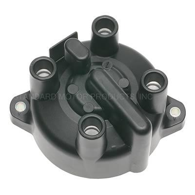 Distributor Cap, Female, Socket-Style, Black, Clamp-Down, Ford, for Kia, Mazda, 4-Cylinder, Each