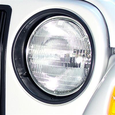 Headlight Bezels, Replacement, Plastic, Black