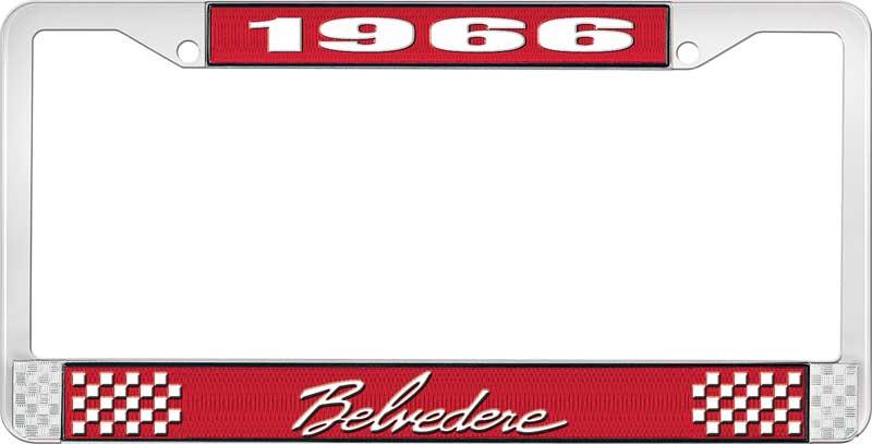 nummerplåtshållare 1966 belvedere - röd