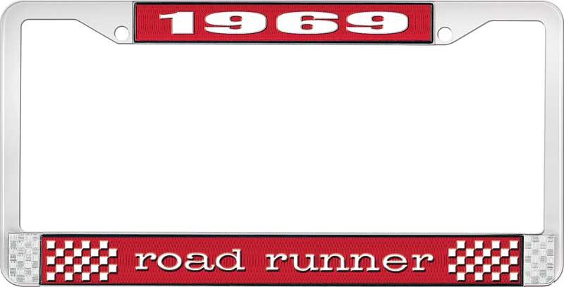 nummerplåtshållare 1969 road runner - röd