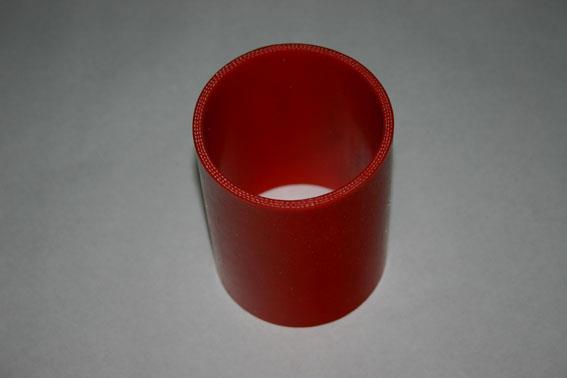 silikonslang rak 76mm röd, 4-lagers /10cm