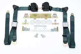 Shoulder Harness, Seat Belt Kit, 3-Point Retractable,Dark Green