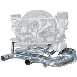 Sidewinder Ceramic Coated Exhaust (1 5/8") with Dual Tip Muffler (fits Sedan or Ghia)