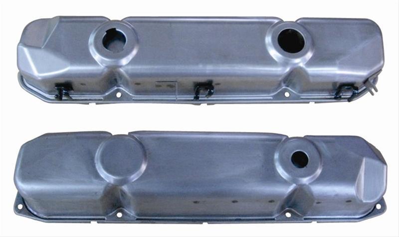 Valve Covers, Perimeter Bolt Mounting, Stock Height, Steel, Natural, Chrysler, Dodge, Plymouth, 383, 440