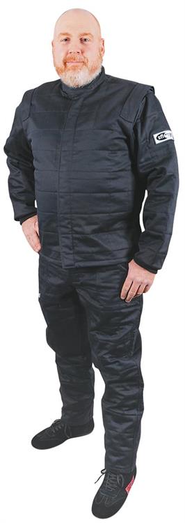 Driving Jacket, Single Layer, Fire-retardant cotton, Black, Summit Racing Equipment® Logo, SFI 3.2A/5, X-Large