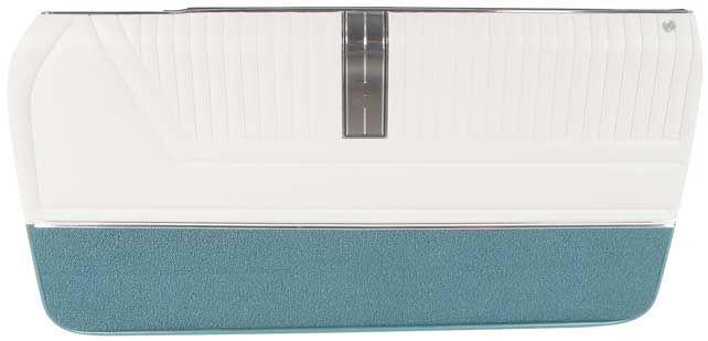 1965 IMPALA SS 2 DOOR COUPE/CONVERTIBLE WHITE PANEL WITH AQUA CARPET PRE-ASSEMBLED FRONT DOOR PANELS