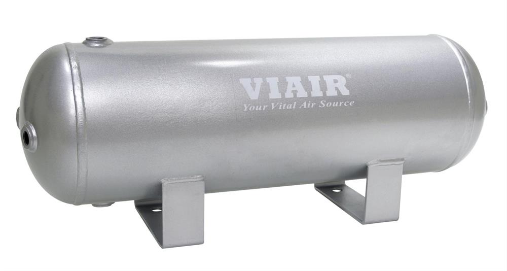 Air Tank, 2 Gallons, Steel, Silver Finish, Six 1/4 in. NPT Ports, Each