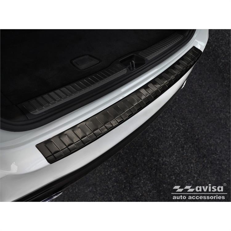 Zwart RVS Achterbumperprotector passend voor Mercedes GLS (X167) 2019-2023 & FL 2023- 'Ribs'