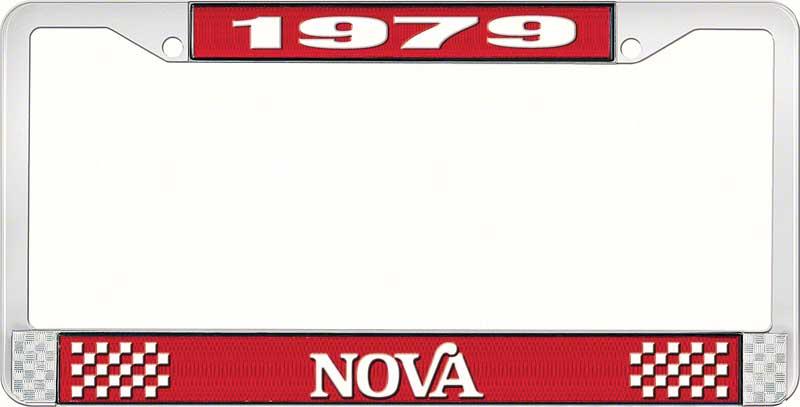 1979 NOVA LICENSE PLATE FRAME STYLE 2 RED