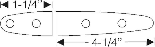 Mounting pads, d'lid hinge 4 p