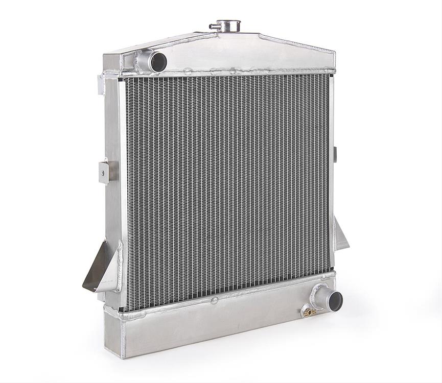 Natural Finish Downflow  Radiator for Ford w/Std Trans