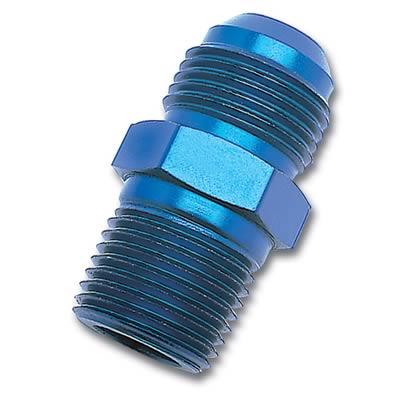 Fitting, Straight, -6 AN Male to 1/4 in. NPT Male, Aluminum, Blue, Each
