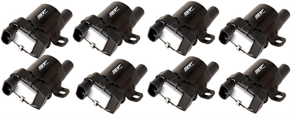 Ignition Coil, Street Fire, Coil Pack, Black, Buick, Chevy, GMC, Set of 8