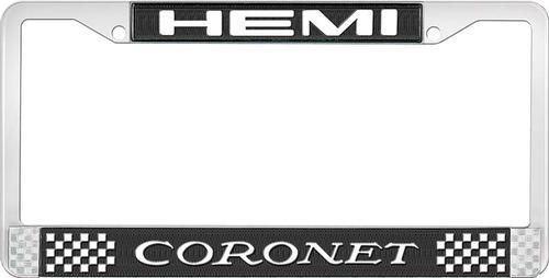 HEMI CORONET LICENSE PLATE FRAME - BLACK