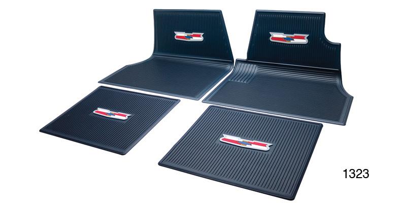 Chevy Floor Mats with Crest Logo, Blue