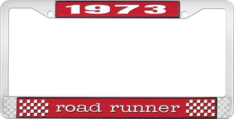 nummerplåtshållare 1973 road runner - röd