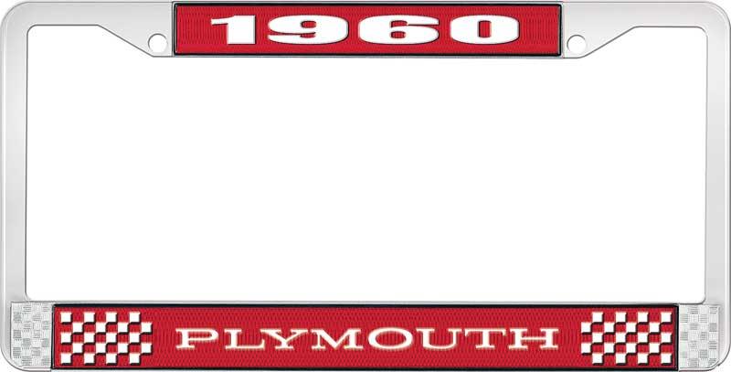 1960 PLYMOUTH LICENSE PLATE FRAME - RED