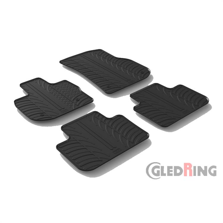 Rubbermatten passend voor BMW X3 (G01) 11/2017- & iX3 (G08) 2020- (T profiel 4-delig + montageclips)