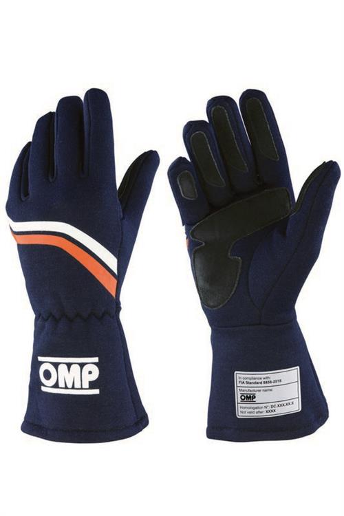 DIJON GLOVES FIA 8856-2018 NAVY BLUE / FLUO ORANGE SZ. L