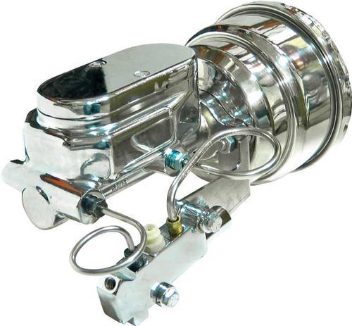 Chrome 8" Dual Diaphram Booster, Master Cylinder, Proportioning Combo Set