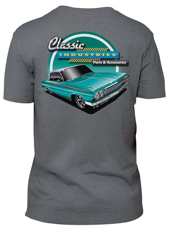 T-shirt, "Neptune Green Impala", Graphite Gray, XXL