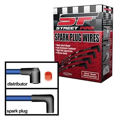 spark plug wire set, 8mm, black